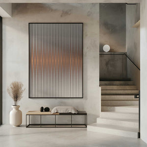 Tablou înramat „Euphoria - Gray and Orange” de Alma