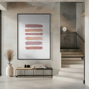 Tablou înramat „Dusty Rose Stripes” de Orara Studio