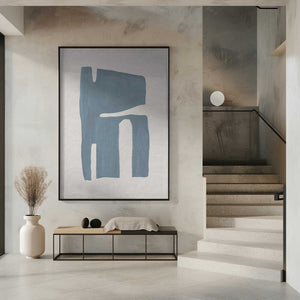 Tablou înramat „Mid Century Blue II” de Orara Studio