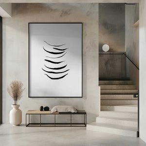 Tablou înramat „Minimalist Black Painting” de Orara Studio