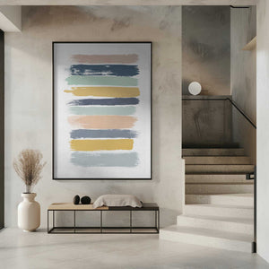 Tablou înramat „Pastel Stripes” de Orara Studio