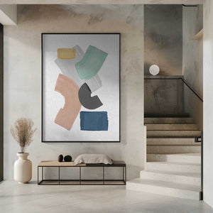 Tablou înramat „Pastel Paint Blocks” de Orara Studio