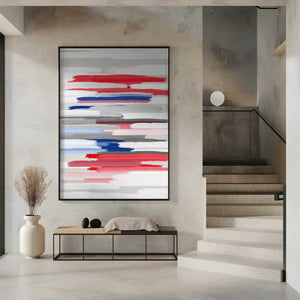 Tablou înramat „BILLS RED WHITE AND BLUES” de Fun Qui