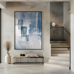 Tablou înramat „Blue Canvas 2” de Sally Ann Moss