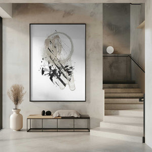 Tablou înramat „Black N Silver 3” de Sally Ann Moss