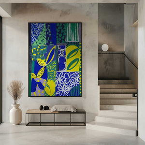 Tablou înramat „Vibrant Patchwork” de Treechild
