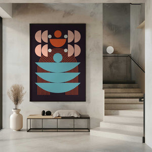 Tablou înramat „Mid Century Geometrical Balance” de Little Dean