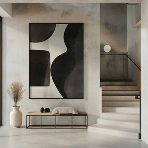 Tablou înramat „Black Abstract Collage” de Little Dean