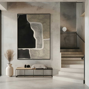 Tablou înramat „Black Abstract Mosaic” de Little Dean