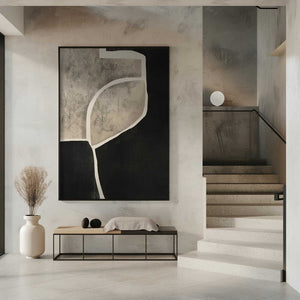 Tablou înramat „Black Abstract Mosaic” de Little Dean