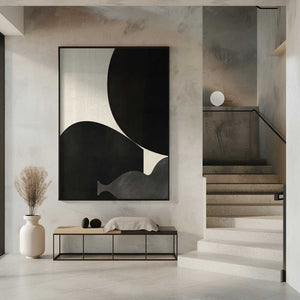 Tablou înramat „Black Abstract With Texture” de Little Dean