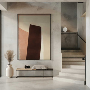 Tablou înramat „Geometric Shapes in Earthy Tones” de Little Dean