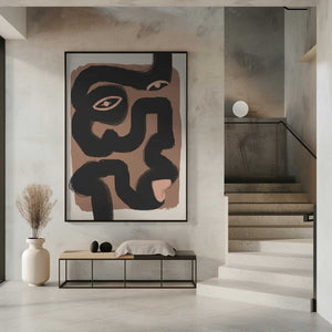 Tablou înramat „Abstract Black Portrait” de Little Dean