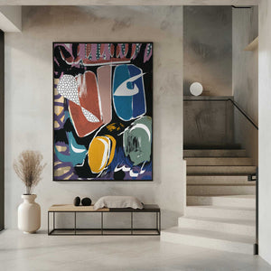 Tablou înramat „Playful Pebble Abstract” de Little Dean