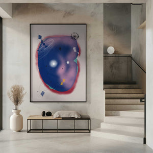 Tablou înramat „Geometric Shapes and a Cosmic Theme” de Little Dean