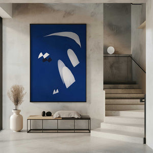Tablou înramat „Abstract Blue Breeze” de Little Dean