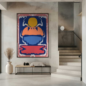 Tablou înramat „Bold Geometric Shapes and Vivid Colors” de Little Dean