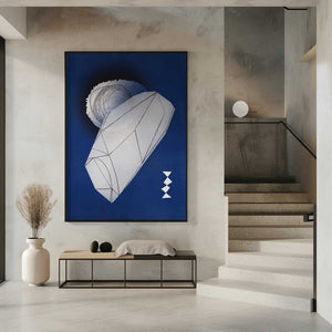 Tablou înramat „Abstract Moonlit Geometrics” de Little Dean