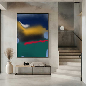 Tablou înramat „Blending Blue With Yellow” de Little Dean