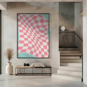 Tablou înramat „Rippled Checkered Wave” de Little Dean