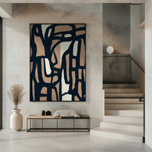Tablou înramat „Abstract Maze Pathways” de Little Dean