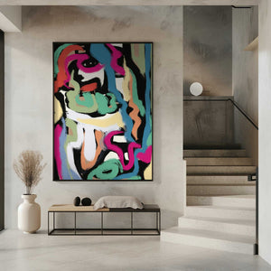 Tablou înramat „Bold colorful brushstrokes” de Little Dean