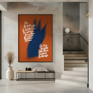 Tablou înramat „Abstract Blaze Script” de Little Dean
