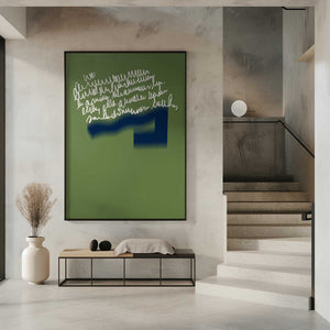 Tablou înramat „Blue and green arrangement 05” de Little Dean