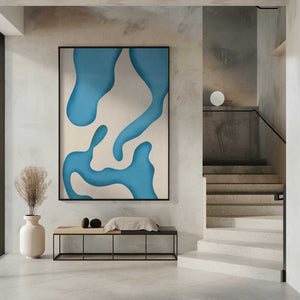 Tablou înramat „Azure Whimsy Flow” de Little Dean