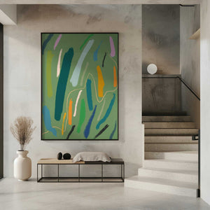 Tablou înramat „Bold Color Brushstrokes” de Little Dean