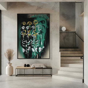 Tablou înramat „Ink and oil abstract 04” de Little Dean
