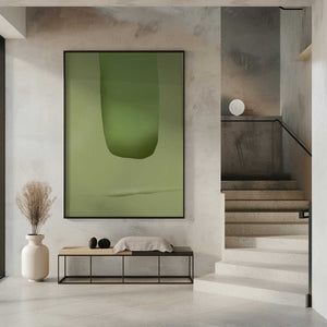 Tablou înramat „Stone portrait green” de Little Dean