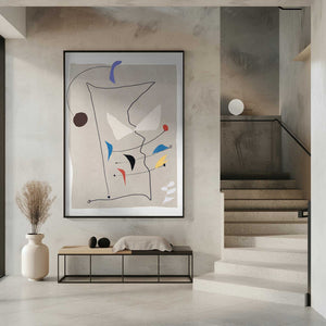 Tablou înramat „Minimalistic Lines and Colorful Shapes” de Little Dean