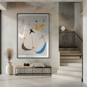 Tablou înramat „Minimalistic Lines and Colorful Shapes” de Little Dean