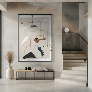 Tablou înramat „Geometric Shapes and Organic Lines” de Little Dean