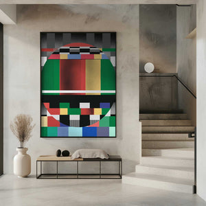 Tablou înramat „Glitch abstract artwork” de Little Dean