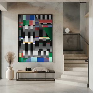 Tablou înramat „Glitch abstract artwork 01” de Little Dean