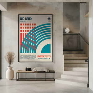 Tablou înramat „Big Bend National Park Travel Poster” de Retrodrome