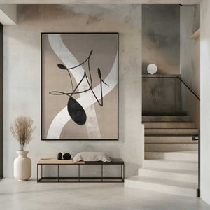 Tablou înramat „Beige abstract No.2” de Anne-Marie Volfova