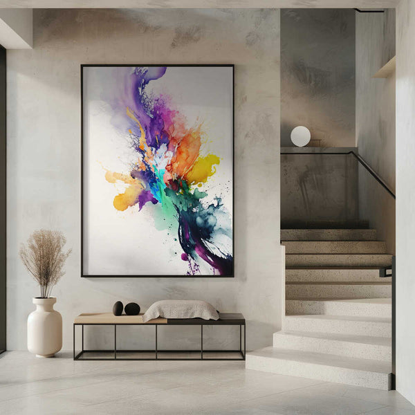 Tablou înramat „Vibrant Color Burst” de Mauro