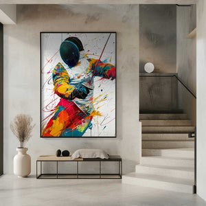 Tablou înramat „Fencing sport art #fencing #sport” de Justyna Jaszke