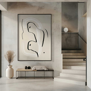Tablou înramat „Reclining nude line art” de Little Dean