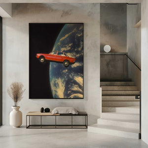 Tablou înramat „Flying Space Car” de Taudalpoi