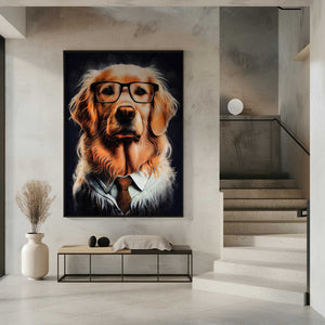 Tablou înramat „Dog hipster 2” de Justyna Jaszke