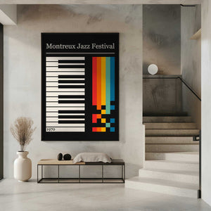 Tablou înramat „Montreaux Jazz Festival” de Retrodrome