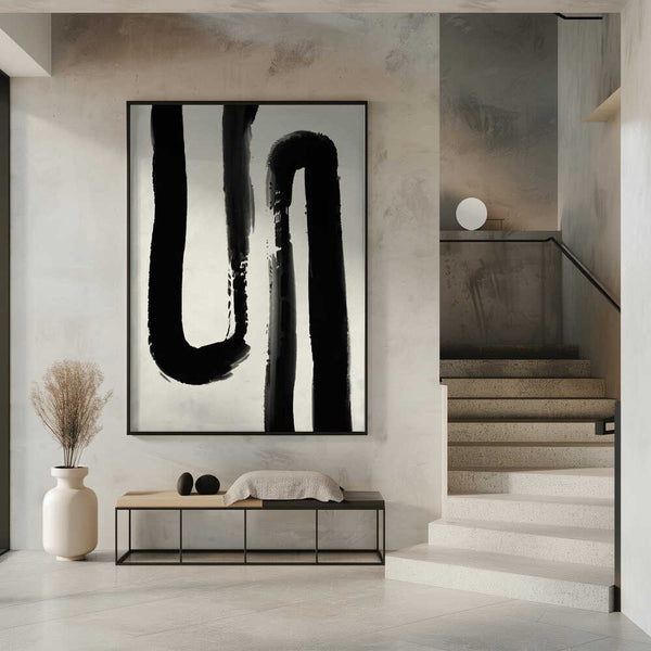 Tablou înramat „Monochrome Flow” de Treechild
