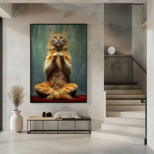 Tablou înramat „Cat yoga 5” de Justyna Jaszke