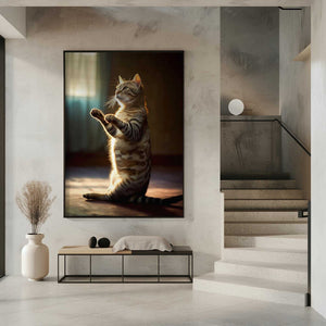 Tablou înramat „Cat yoga 6” de Justyna Jaszke