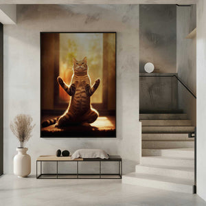 Tablou înramat „Cat yoga 10” de Justyna Jaszke