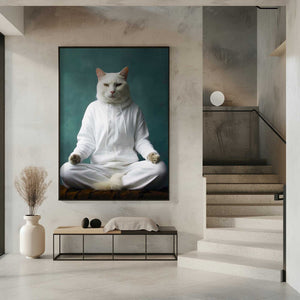 Tablou înramat „Cat yoga 11” de Justyna Jaszke